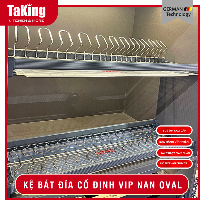 KỆ BÁT ĐĨA CỐ ĐỊNH VIP OVAL 800 TAKING